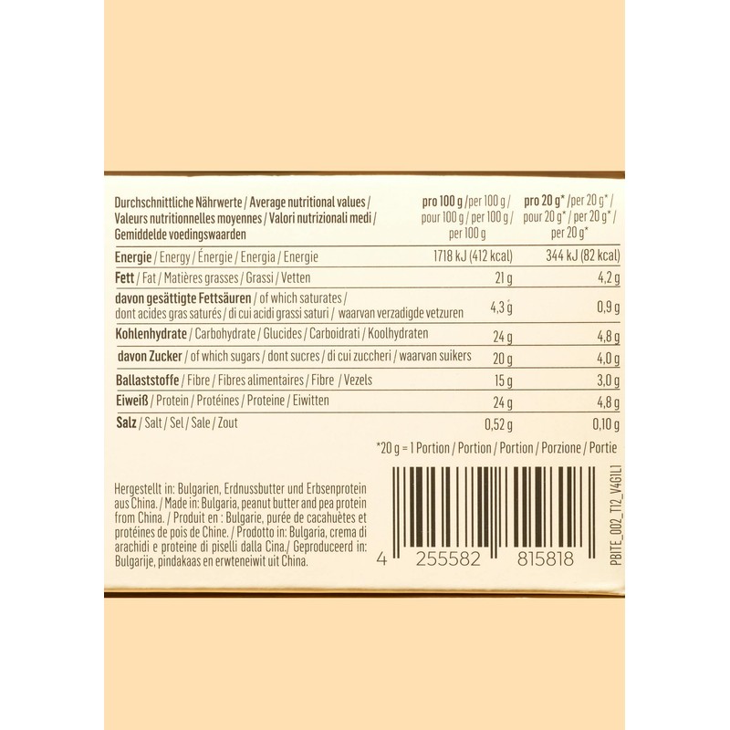 KoRo - Organic Protein Bites Dark Choc Peanut 12 x