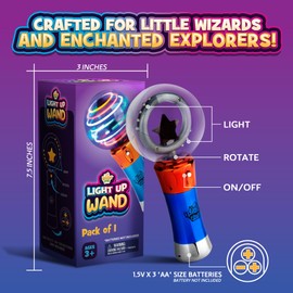 IPIDIPI TOYS Spinning Light Up LED Wand for Kids, Magic Ball Spinner, Party Entertainment, Autism Sensory Rooms,Stocking Stuffers Thrilling Fun for Boys and Girls
