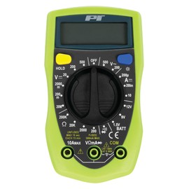 Performance Tool W2969 Compact Digital Multimeters , Electronic Amp Volt Ohm Voltage Meter/Multimeter with Diode and Continuity Tester, Backlight LCD Display (Green)
