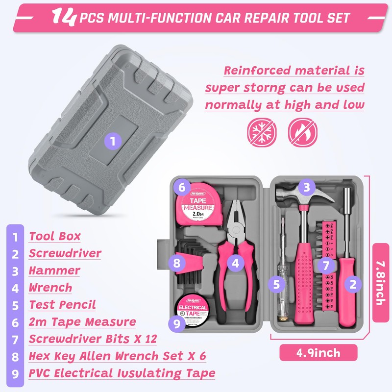 298PCS Roadside Emergency Car Kit- Car Emergency Kit with Jumper