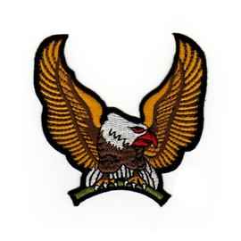 Eagle Yellow Bird Sew-On Patch Iron On or Sew On Iron-On Patch for Clothes Embroidered Iron On Patch Applique Biker Eagle Patch Size 7.8 x 7.8 cm