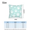Cute Dog Paws Mint Green Throw Pillow Covers Set of