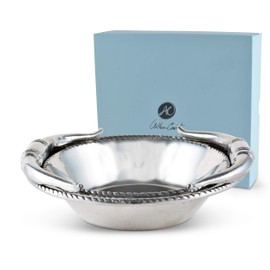 Arthur Court Designs Aluminum Longhorn Steer Texas Horn Nut Candy Sauce Serving Bowl Round 6 inch Diameter