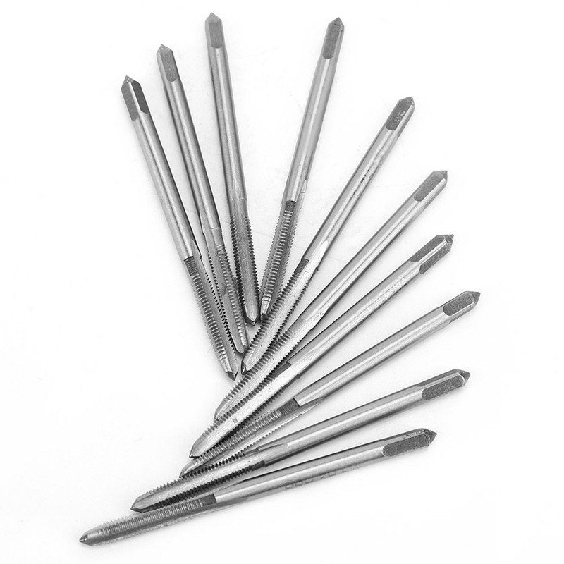 10pcs Metric Screw Thread Machine Tap HSS Straight Flute Tapping
