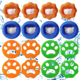 Pet Hair Remover Washing Machine, Lint Balls for Washing Machine, Hair Catcher for Washing Machine, Lint Remover Washing Machine, Anti-Winding Washing Balls, Removes Pet Hair & Lint (16 Pieces)