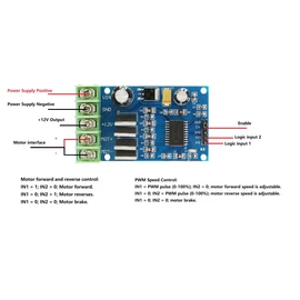 NOYITO 170W High-power H-bridge Motor Drive Module 2-Channel PWM Inputs 0-100% Duty Cycle with Instantaneous Braking Capability Forward Reverse Support 3.3V 5V Logic input Analog input MCU IO Port