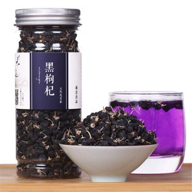 Chinese Herbal Tea Flower Fruit Tea Rose Tea Canned Golden Silk Chrysanthemum Bottled New Scented Tea Health Care Flowers Tea Healthy Green Food (100g Black Wolfberry)