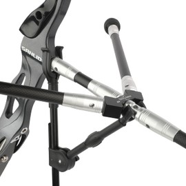 AMEYXGS Archery Bow Stabilizer Set 4/5/10/12/28/30 inch 3k Carbon Bow Balance Bar with Stabilizer rubber and weights for Recurve Bow and Compound Bow (45° V bar, silver, 1x 28 inch,2x 10inch,1x 4inch)