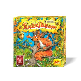 Zoch 601105128 Purzelbaum - dreidimensionales Geschicklichkeits- und Memoryspiel, mit Holzbaum und Nüssen, 2-4 Spieler, für Kinder ab 4 Jahren