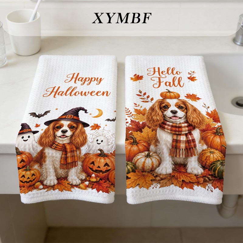 King Charles Cavalier Gifts Kitchen Hand Towels 16x24 Inch Set