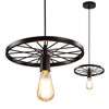 OXTXO Retro Iron Pendant Light,Chandelier Lamp with E27 Hanging Fixture,