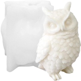 TOPYS Large Owl Silicone Candle Mold, DIY 3D Animal Resin Casting Chocolate Mold Clay Soap Mould for Plaster Candle Making Home Decoration