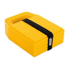 Camco Camper/RV Stabilizing Jack Pads | Features Interlocking Design & Includes Handy Strap for RV Storage and Organization Molded of Strong UV Stabilized Polypropylene 4-Pack (44595)