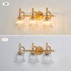 CVKASH 3-Light Bathroom Vanity Light Fixtures Over Mirror,Brushed Gold Modern