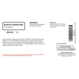 Sodium Hydroxide Solution, 0.1M, 1L - The Curated Chemical Collection
