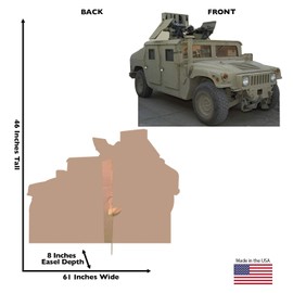 Cardboard People Army Hummer Life Size Cardboard Cutout Standup