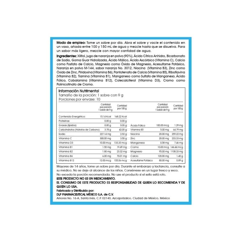 C-blastd Vitamina C D Complejo B Zinc Antioxidantes 3cajas Sabor