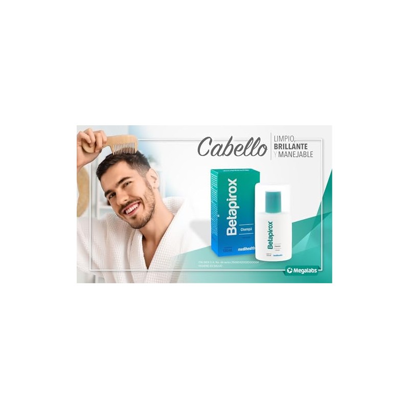 Betapirox Shampoo Dermatológico Anticaspa | Ideal para Cuero Cabelludo Graso
