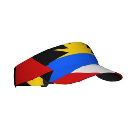 Cute Antigua Flag Hats Men Women Sports Sun Visor Hats Cute Flag Print Sun Protection Cap Hat