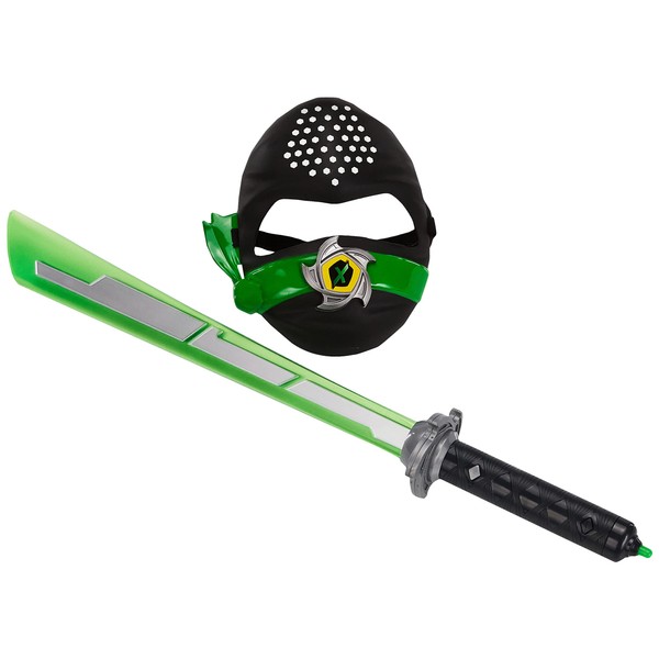 Next Ninja Schwert und Maske, Schussfunktion, Schwert mit L+ S, L:60cm, Maske mit Textilband,3J+