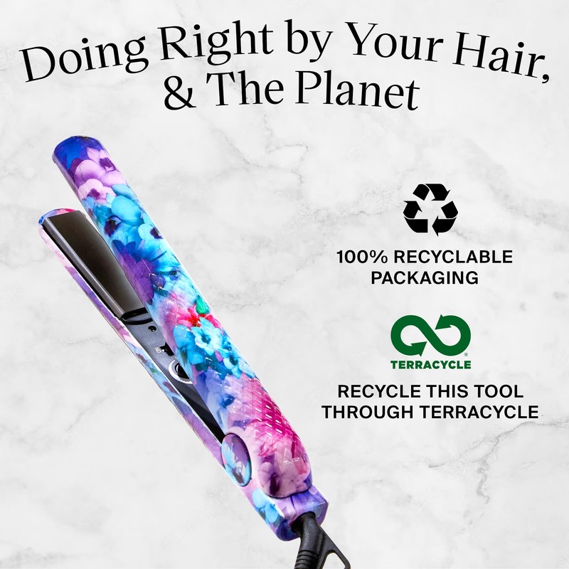 Eva NYC Healthy Heat Ceramic Styling Hair Iron, Flat Iron