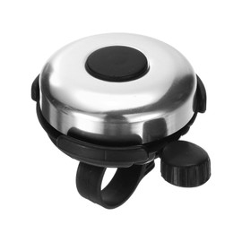 sourcing map Bike Bell Classic Bicycle Bell with Loud Crisp Clear Sound Bike Ring Bell Aluminum Bike Accessories for Road Mountain Bike, Silver Tone