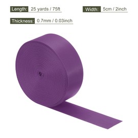 MECCANIXITY Flat Nylon Webbing Strap 2 Inch 25 Yards Polypropylene Webbing Hibiscus Purple for Backpack, Luggage-Rack, Outdoor Climbing, DIY Craft
