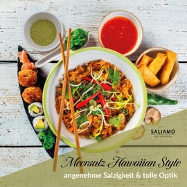 150 g Hawaiian Salt Green, Sea Salt Refined with Bamboo Leaf Extract, Green Bamboo, Salt with Fine Bamboo Note, Green Bamboo Jade Salt, Green Salt Crystals, Hawaiian Salt Green Saliamo