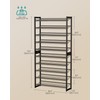 SONGMICS Shoe Rack, 10-Tier Shoe Organizer, Metal Shoe Storage for