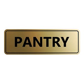 Signs ByLITA Standard Pantry Sign (Brushed Gold) - Medium