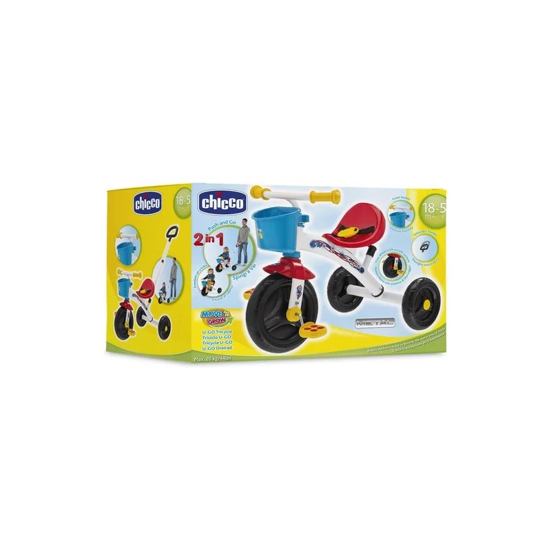 Chicco Juguete Triciclo Para Niños U-go Azul Color Blanco