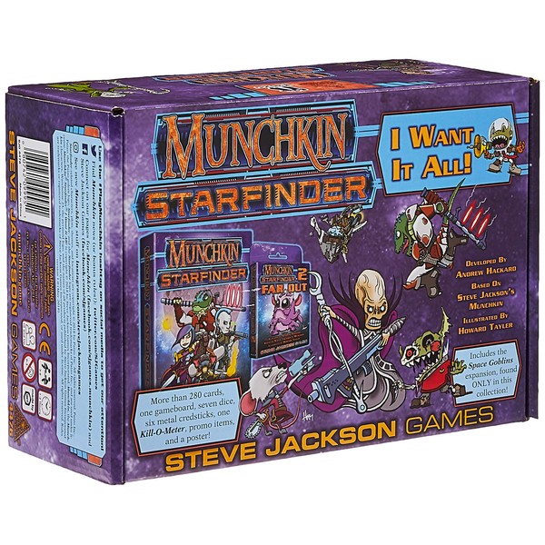 Steve Jackson Games Munchkin Starfinder I Want It All! Board Game Set | Board Game for Adults, Kids & Family | Fantasy Adventure Roleplaying Game | Ages 10+ | 3-6 Players | Average Play Time 120 Min