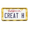 Creathome 3D Curly Wave Pattern Gold License Plate Frame from
