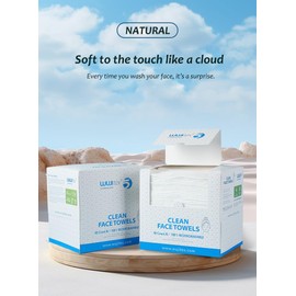 Clean Face Towels | 100% Biodegradable | Ultra Soft | Vegan | Cruelty free | Makeup Remover - Pack of 50 Towels