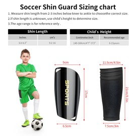 Children's Shin Pads Football Ankle Protection Football Equipment Soccer Shin Guards with Optimised Slip Pocket Non-Slip Protection Socks Set for Teenagers Boys Girls Provides Strong Protection