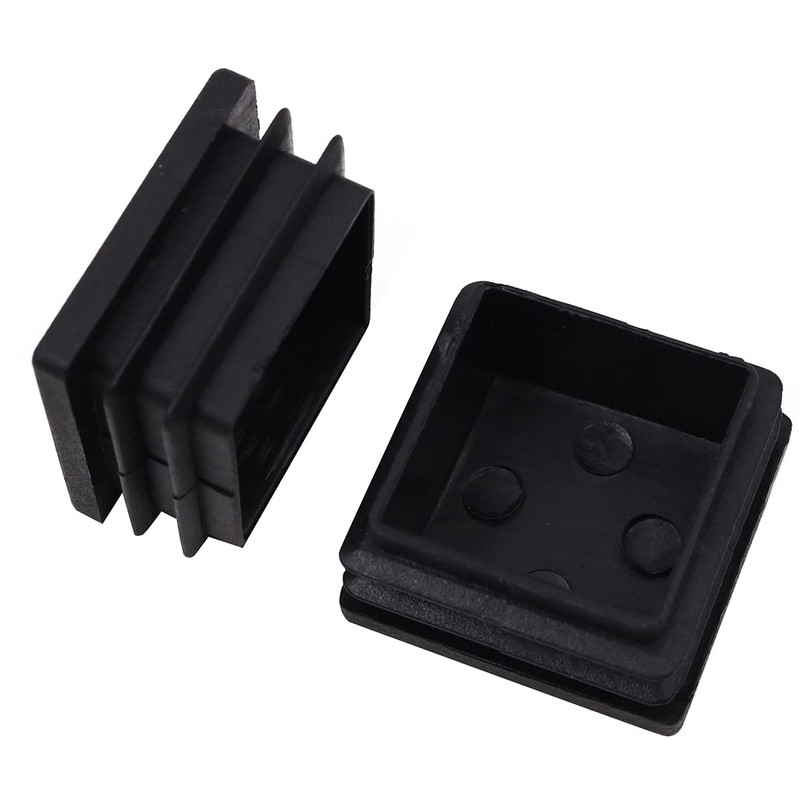 Pack of 50 NUZAMAS Square Black Plastic End Caps,35 x