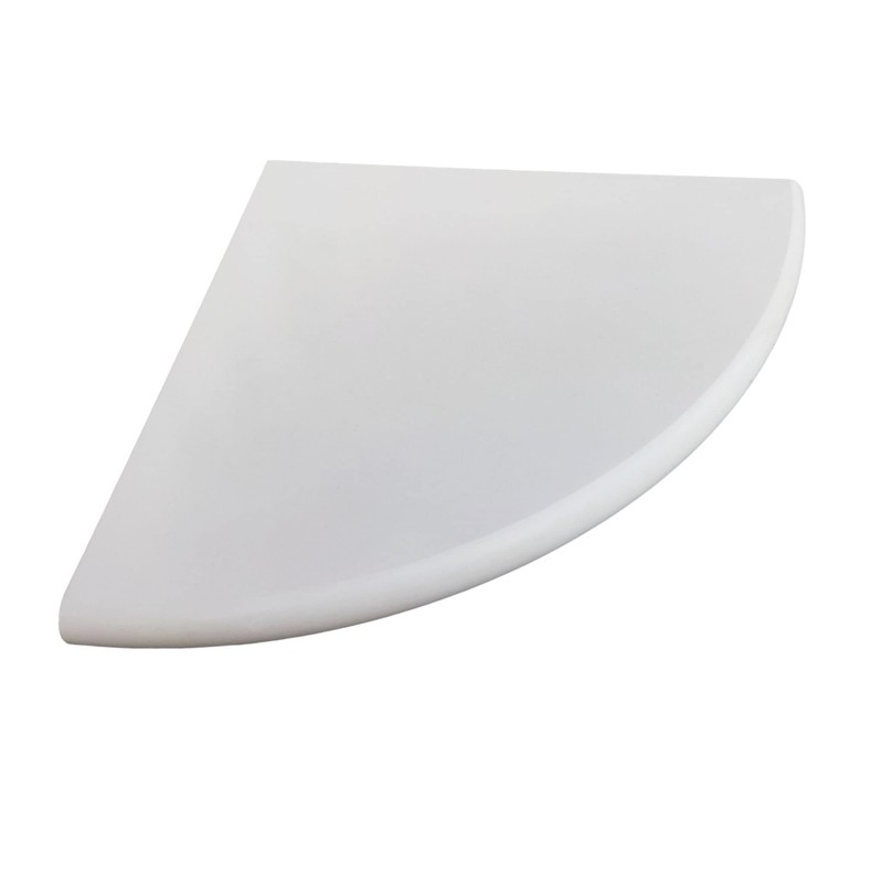 White Marble Corner Shower Shelf for Bathroom, 9'' x 9''