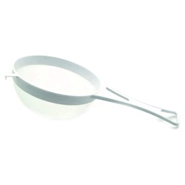 Sapphire’s Choice 12cm Plastic Strainer, Multi-Purpose Fine Nylon Mesh Sieve, Mesh Strainer for Baking, Non-Corrosive Fine mesh Sieve, Tea Colander(White) (12cm)