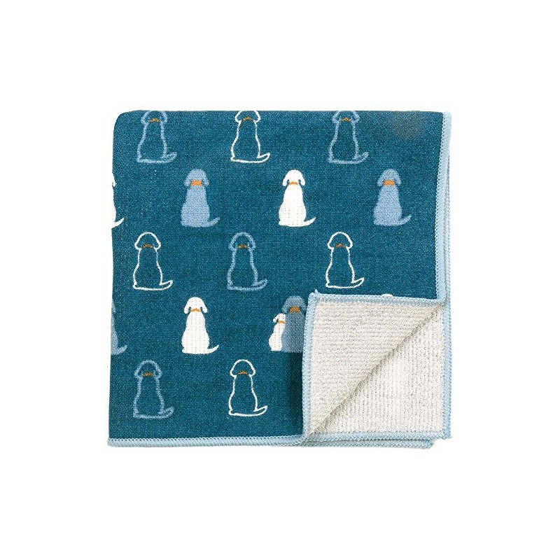 Wataol Semi Wash (Towel Handkerchief), Sitting Dog, Gray