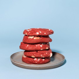The Cravory: Red Velvet Cookies - 12 cookies, 2.0 oz. each - Individually Wrapped - Gourmet - Baked Fresh - Dessert, Snack or Baked Goods