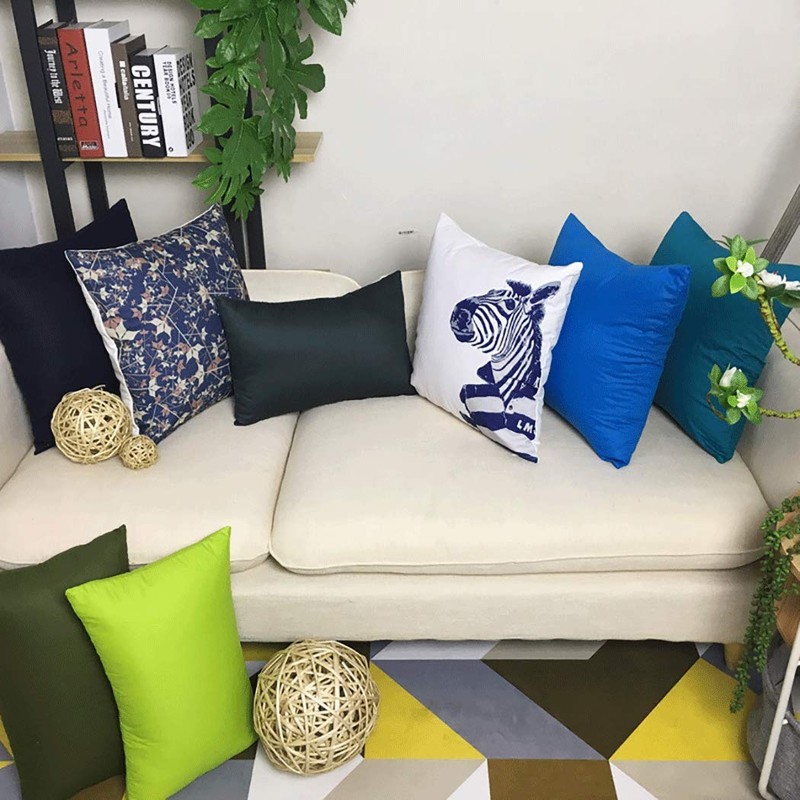 4 Pack Pillow cover,Cotton Comfortable Solid Decorative Throw Pillow Case