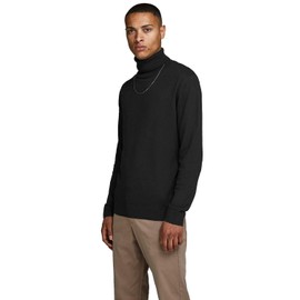 JACK & JONES Men's Jjeemil Knit Roll Neck Noos 12157417, black