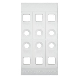 Handi-Shim Heavy Duty Reusable Plastic Construction Shims for Spacing, Leveling, Plumbing and More - 40 Piece Pack 1/8" (White)