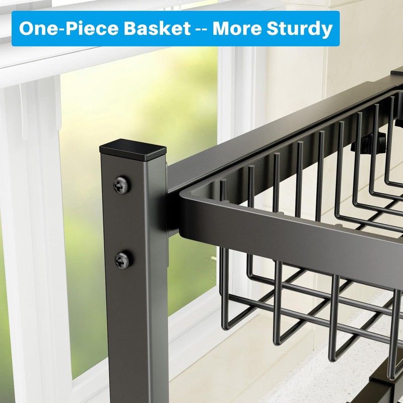 SNSLXH [2-Tier 4 Baskets Over The Sink Dish Drying Rack,