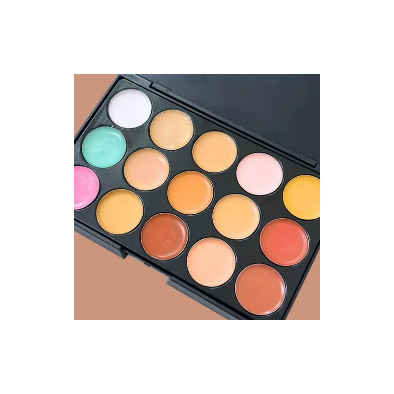 Paleta De 15 Correctores Premium Maquillaje Alta Cobertura F 15
