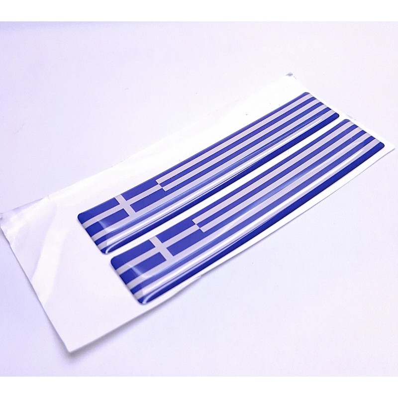 DIGIART INTERNATIONAL GREECE GREEK FLAG 3D EPOXY CAR EMBLEM SET