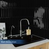 Black Long Hexagon Tile Peel and Stick Backsplash, 10 Sheets