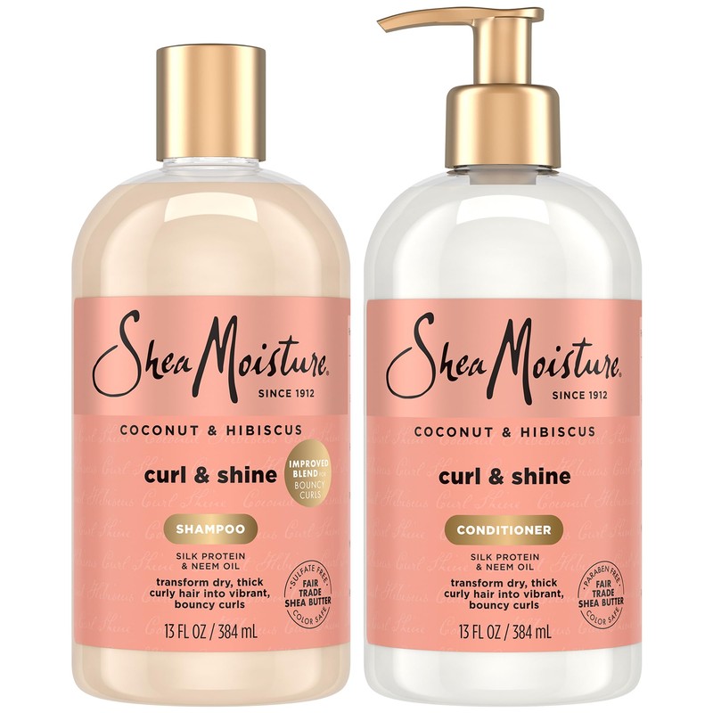 SheaMoisture Coconut & Hibiscus Curl & Shine Shampoo & Conditioner