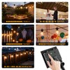 50FT Solar String Lights Outdoor Waterproof IP65 with USB-Charging ,