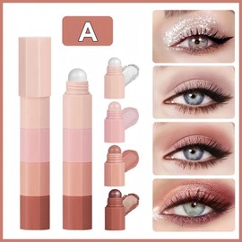 Glitter Eyeshadow Stick Set, 8 Colors Waterproof Eye Shadow Stick for Women